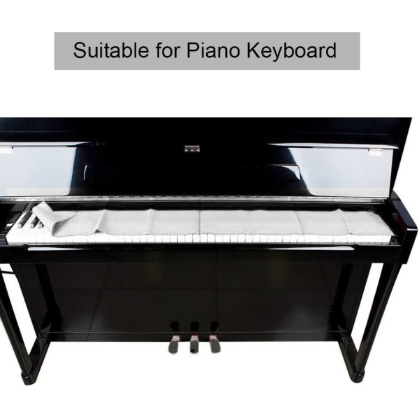 （Grå）Kvalitets Piano Tangent Flanell Piano Tangent Skyddstyg för P