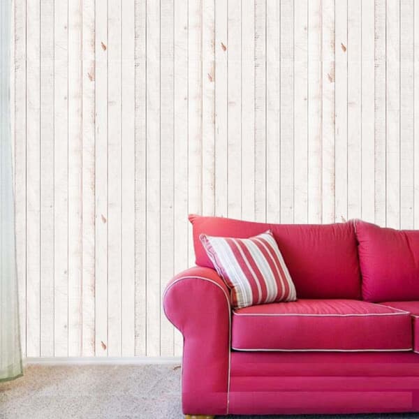 #väggdekal av PVC med träimitation#