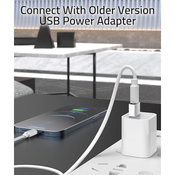*USB A til USB C Adapter Sølv*