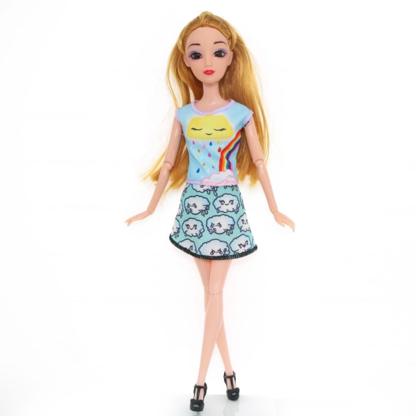 Barbie motekostyme, 10 stk, 10 dukketilbehør, for