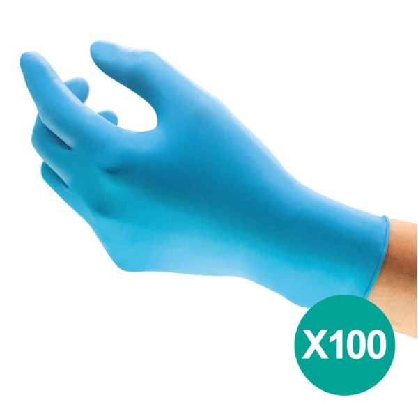 100 stycken / Pulverfria Engångshandskar, Nitrilhandskar, Multi