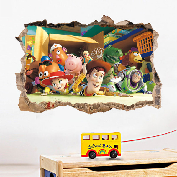 #Toy Story 3D väggdekal, tapeter, PVC, rumsdekoration, 60cm*40cm#