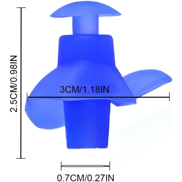 Uimakorvatulpat aikuisille, 3 paria uudelleenkäytettävää vedenpitävää siliä