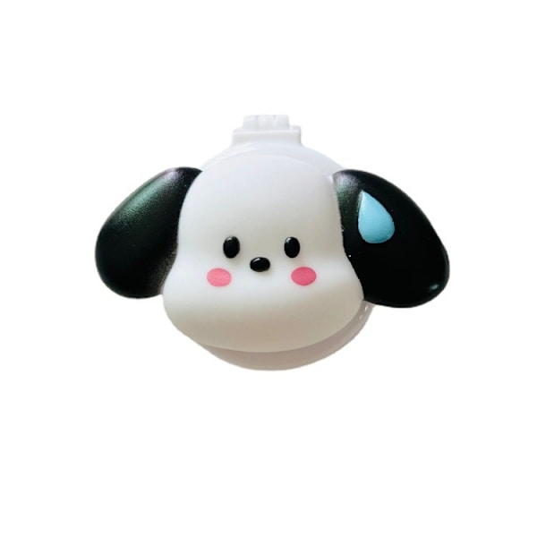 Vit Puppy, Professionell Mini Resehårborste, Kompakt Vikbar
