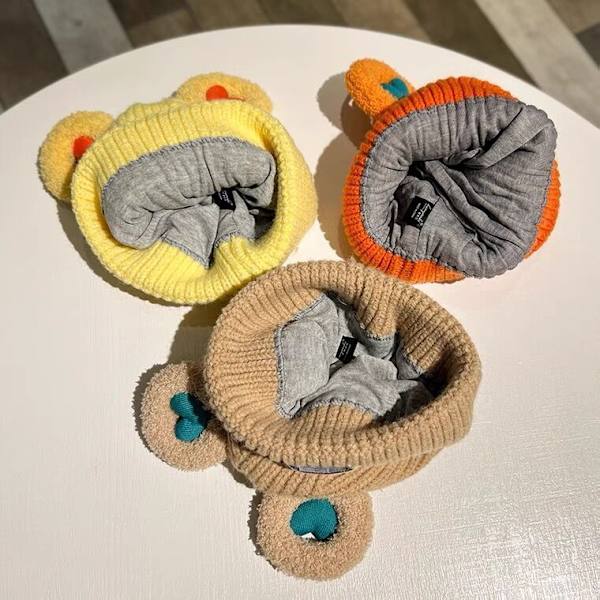 Børnehat Efterår og vinter ny baby pullover hat Tyk