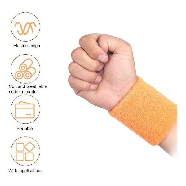 Handledsrem Sport Handledsrem Sport Svettabsorberande Handduk Handledsskydd Gul (1 st)