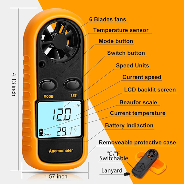 /#/Handhållen anemometer, lätt digital vindmätare,/#/