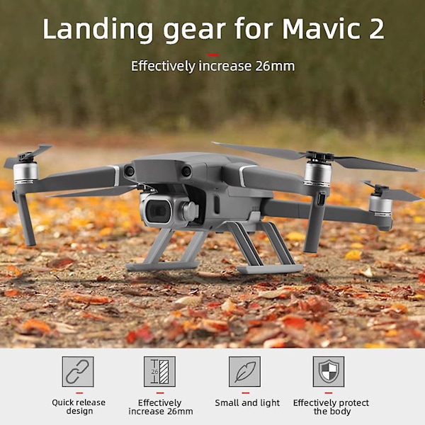 Snabbfäste Landningsställ Kit För Dji- Mavic 2 Pro/zoom Drönare Höjd Förlängare Lång Ben Fot Skydd Ställ Gimbal