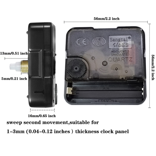 2 stycken Klockmekanism Klockrörelse Klockmekanism