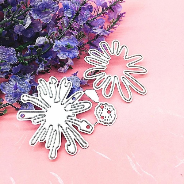Chrysanthemum Flower Die Cuts Gör själv Prägling Stencils-dekor Daisy Cutting Dies
