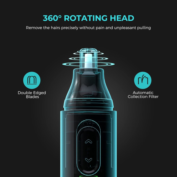 Näshårstrimmer - 2022 Professionell Öron- och Näshårstrimmer för
