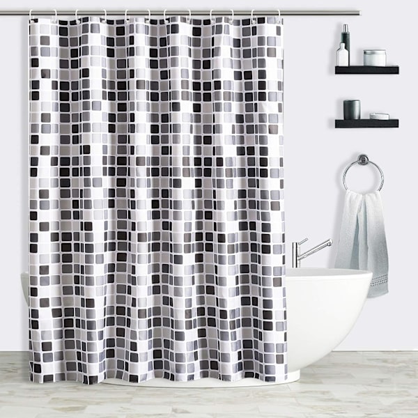 Mosaiikkipainettu suihkuverho, homeen- ja bakteerienkestävä