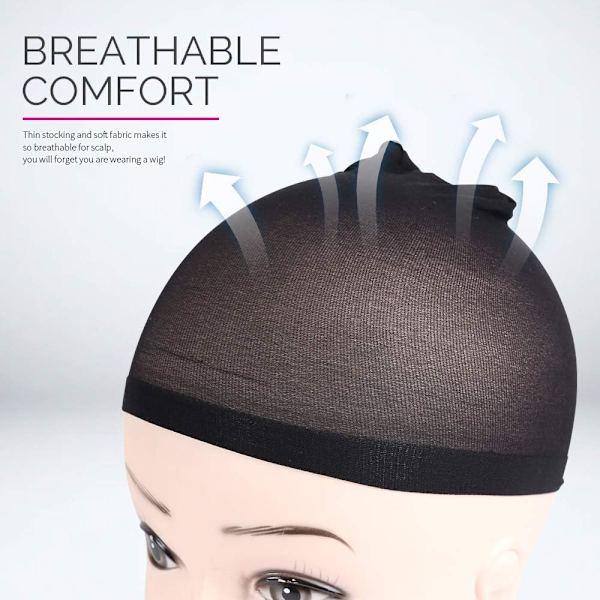 12 Stykker Parykkhette Dame Parykkhette Nylon Parykkhette Elastisk Parykkhette f