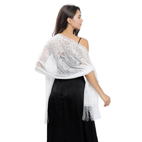 #Silketørklæde stjal aftenkjole chiffon tørklæder poncho kvinders elegante kvaster#