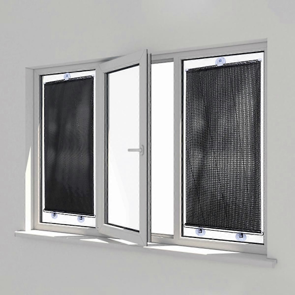 Frittstanset Balkong Solskjerming Blackout Gardin Midlertidig Persienne med Sugekopp