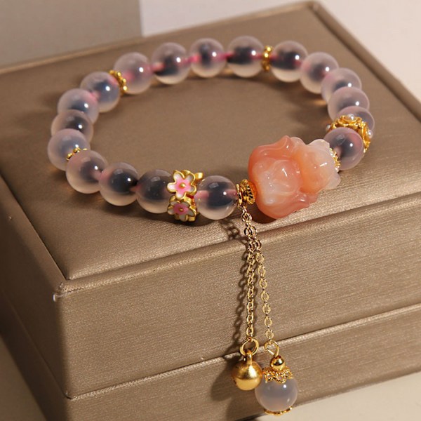 #Rosa Agat Armband#
