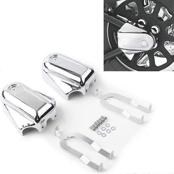 Motorcykel Bar Shield Baghjulsakseldæksler Svingarmsdæksel til Harley Softail FLSTC FLSTN Custom 2008-2017