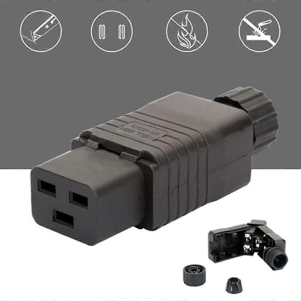 IEC PDU UPS 16A 250VAC 320 C 19 plugg, IEC C19 DIY plugg, conector IEC conector IEC 320 C19 C19 Plugue femea Conect