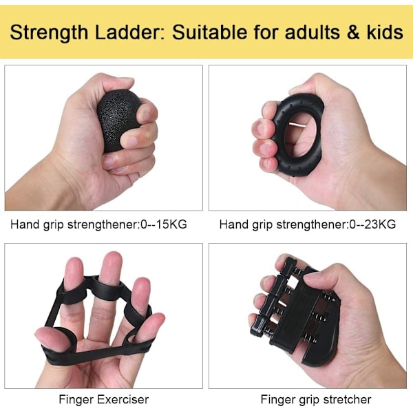 Handgrepp, 5-pack Handstyrketräningsset, Handstyrketräning