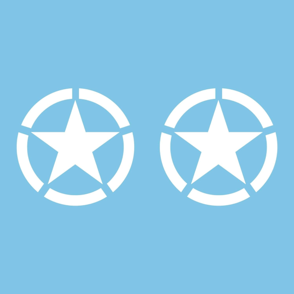 Reflekterande Pentagram Bränsletank Bilstickers, Stjärnbilsdekal, 4x