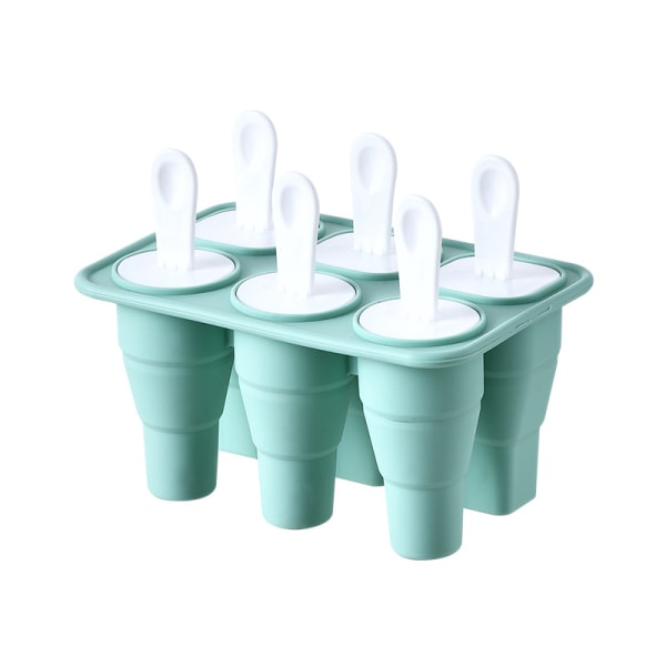 Hopfällbara popsicle- molds, 6 delar silikon- molds BPA F
