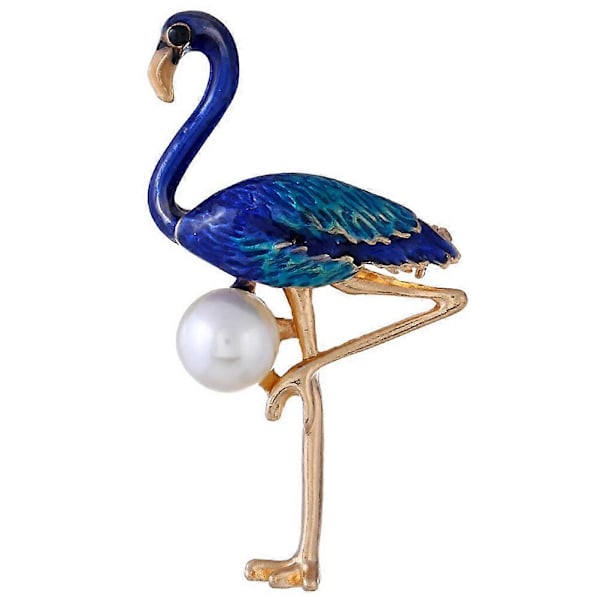 1 st Flamingoformad Brosch Chic Pärlbrosch Modelegeringsbroschnål