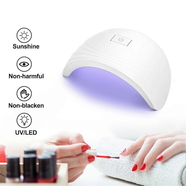 Neglelampe Hurtigtørrende Fuldt Dækkende ABS Negletørrer UV LED Gel Polish Dobbelt Sensor Lampe til Kvinder