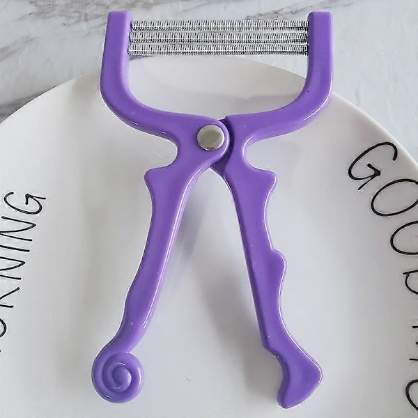 Handhållen Tight Facial Hair Removal Threading Beauty Epilator, Lila