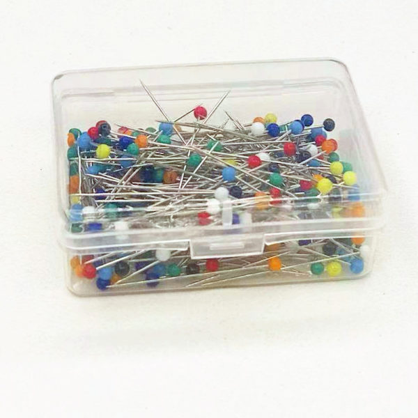 #200 STK Fargerike Pins med Hode Sy-nåler Rett Glassnåler Stål-nåler Sy Glassperler for Sy-quilting og Smykkeproduksjon Håndverk#