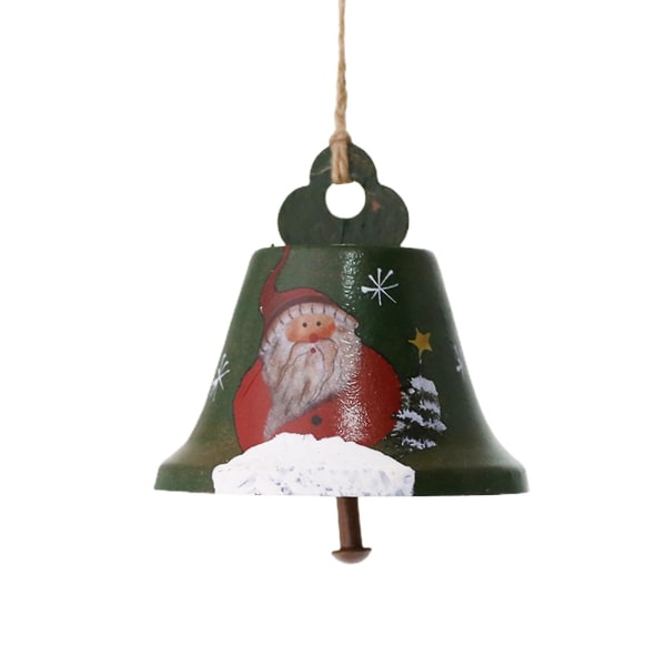 Christmas Bell Hänge Snögubbe Jultomte Mönster Bell Hänge Xmas Tree Hängande Hänge För Fest Heminredning Kaesi Santa Claus Grön