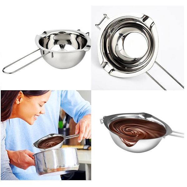 Skål 400 ML, bain-marie i rustfrit stål til chokolade, sukker