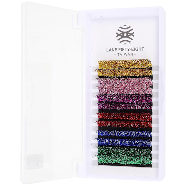 6 Par Glitterfärgade Ögonfransförlängningar Lösögonfransar DIY Sminktillbehör För Ögonmakeup
