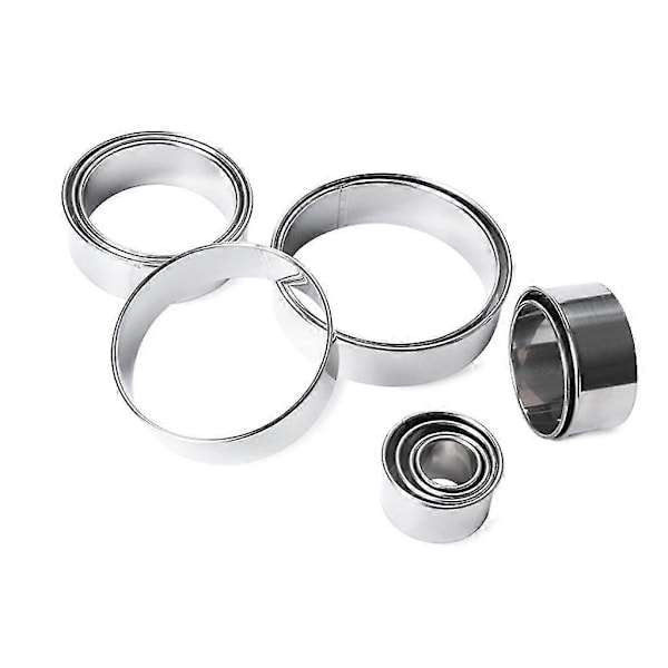 Kakformar Runda Rostfritt Stål Material Cirkel Rund Kakform