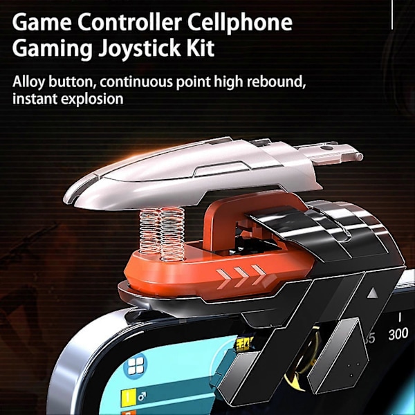 Mobil Spillkontroller Rask Respons Lav Latens Høy Sensitiv Ultralett Bred Kompatibel Mobil Spillkontroller 6 Finger Trigger Joystick Telefon