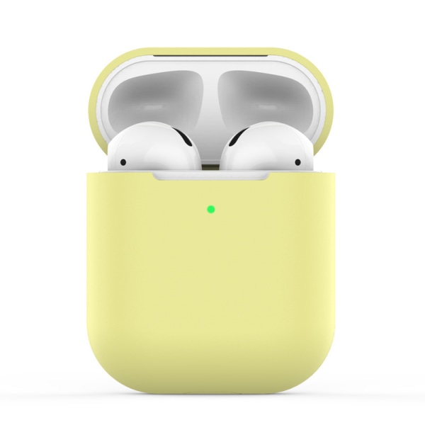 2-delt (svart) AirPods-etui, beskyttende silikondeksel med sportsdesign