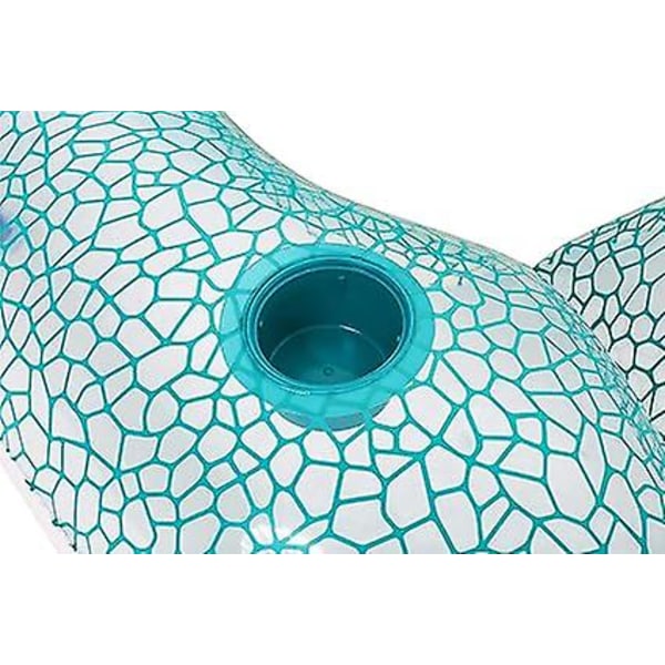 Vatten Sittdyna Ryggstöd Badring Uppblåsbar Flytbräda Poolutrustning 102x94cm
