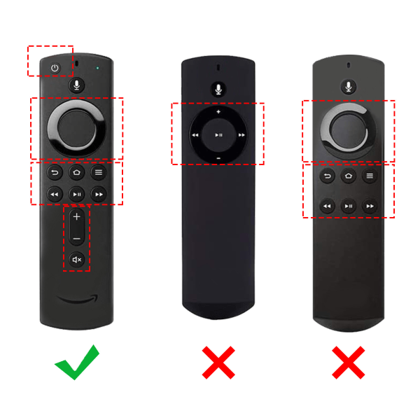 Musta iskunkestävä silikoninen suojakotelo Alexa Voice Remote -kaukosäätimelle