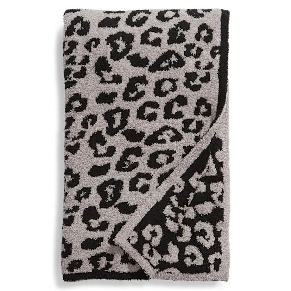 *Uld tæppe strikket tæppe plus fløjl strikket jacquard tæppe leopard tæppe*