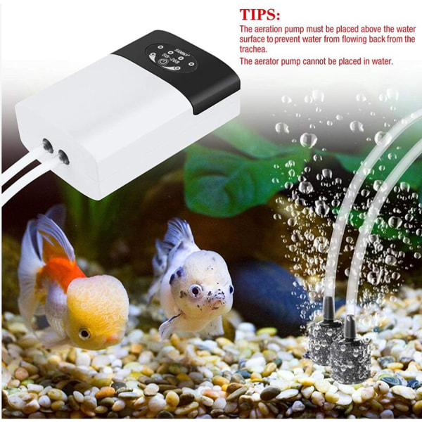 Aquarium Air Pump, Portable Aquarium Air Pump, USB Oxygen Pump,