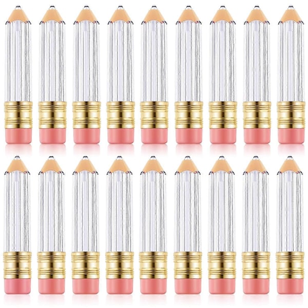 24 Stykker 5 ml Tomme Lipgloss Tube Beholdere Blyantformede Gjenfyllbare Leppepomade Beholdere Søte Flasker for Kvinner Jente DIY Kosmetikk