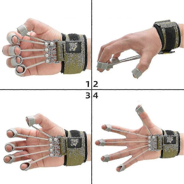 Finger Extensor Exerciser Hand Yoga Motståndsband Styrketränare