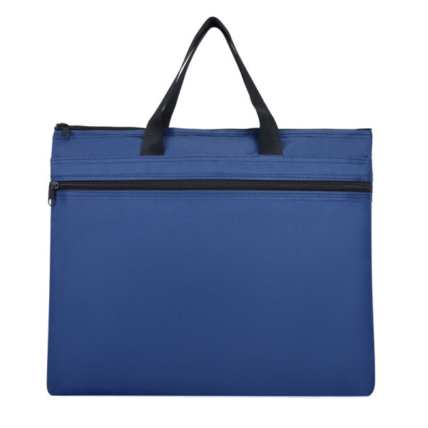 #Kontorsdokumentväska Män Briefcase Bärbar Pärm A4 Fil Zip-väska blå#