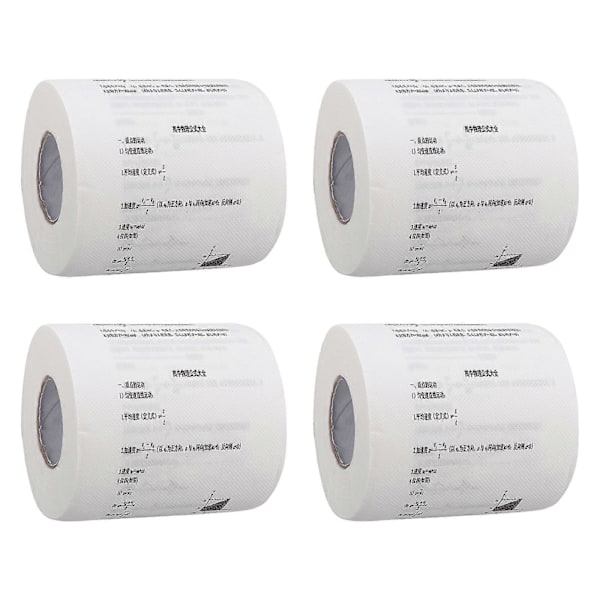 4 ruller kemisk fysik formel trykt toiletpapir sjovt toiletpapir