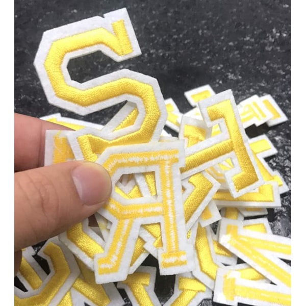 /#/26 stk. engelske alfabet-patches, broderede stofpatches/#/