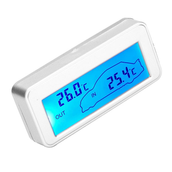 Digital 12V LCD Bil Termometer Innendørs Utendørs Temperaturmåler