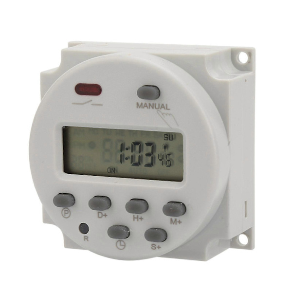Liten Typ 7 Dagars Programmerbar Digital Display Timer Switch 1S~168h 5VA(5V DC)