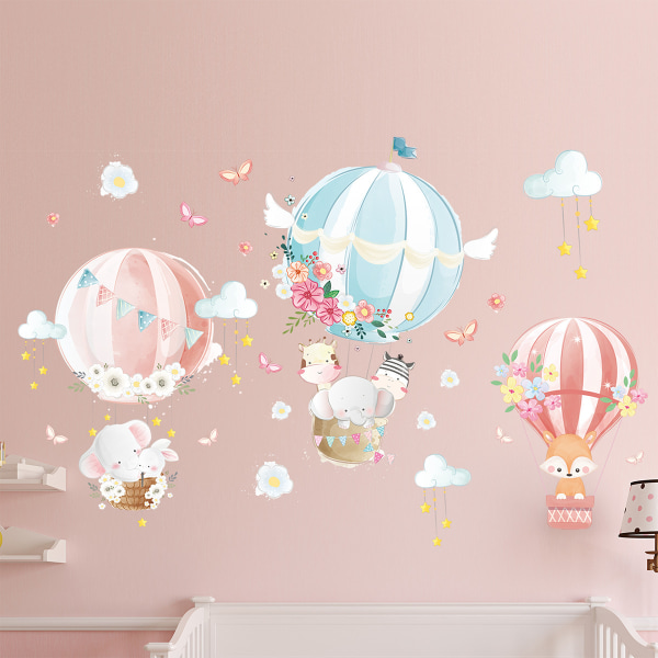 Varmluftsballongdyr veggklistremerke til barnerommet