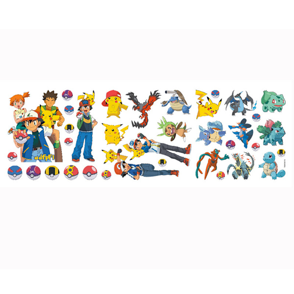 Pikachu 3D kamp Tyrannosaurus barnerom veggdekorasjon vegg d