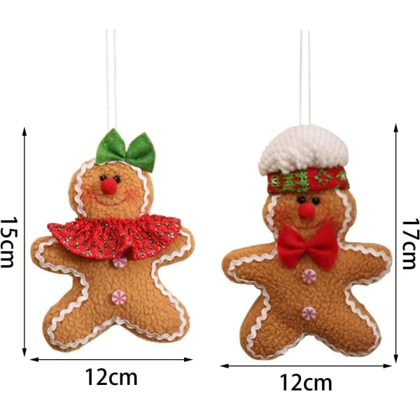 *2 st Mini Pepparkaksgubbe Prydnader, Pepparkaka Jul*