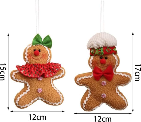*2 stk Mini Pepperkake Mann Ornamenter, Pepperkake Jul*